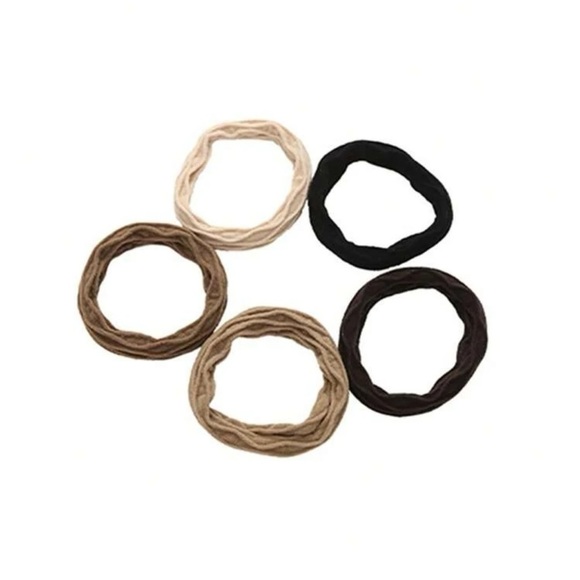 5 pcs Neutral Grip Hair Tie Set – No-Snag Bands in Everyday Tones - Picture 6 of 8